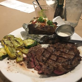 1885 Grill - Rib Rye, loaded baked potato and grilled veggies - Seafood Near Me - Chattanooga, Tennessee