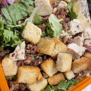 Salad and Go - Jalapeño ranch salad with croutons and onion substitution. - Fast Food Near Me - Dallas, Texas Salad and Go - Jalapeño ranch salad with croutons and onion substitution. - Fast Food Near Me - Dallas, Texas