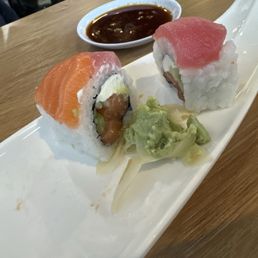 Philly with tuna and salmon top