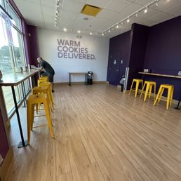 the inside of a bakery