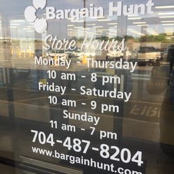 Bargain Hunt - Shelby - Hours