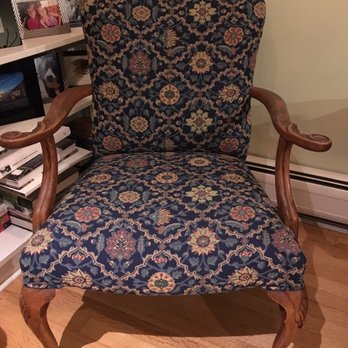 Rip N Repair - Expertly reattached arm to accent chair and added welting around the legs for professional finish.  It's beautiful! - Furniture Reupholstery Near Me