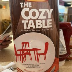 The Cozy Table - Menu cover