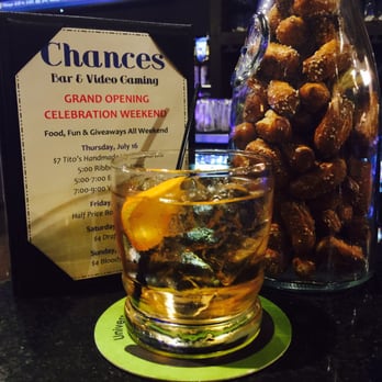 Chances Bar & Video Gaming - a glass of whiskey and a snack - Sports Bars Near Me - Lindenhurst, Illinois