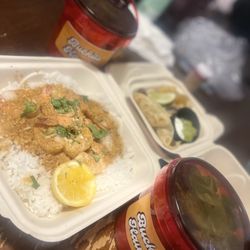 Buckits Hawaii - Shrimp plate seafood boil house Cajun saucy  with  tacos