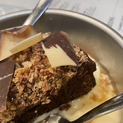 Café 100 - Chocolate Stout Cake. Look at those chocolate shavings atop the cake! A perfect conclusion to a perfect meal.