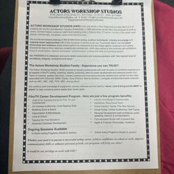 Actors Workshop Studios - Actor