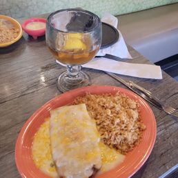 Ground beef chimi with double rice please Ground beef chimi with double rice please