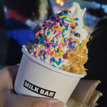 Milk Bar - Cereal milk with cereal crunch and sprinkles - Bakeries Near Me - Brooklyn, New York Milk Bar - Cereal milk with cereal crunch and sprinkles - Bakeries Near Me - Brooklyn, New York