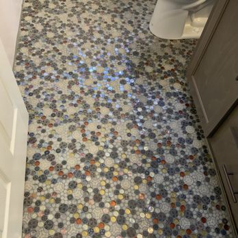 Pacific Coast Tile - Tiled bathroom floor, the pattern has a nice vibe. - Flooring Near Me - Petaluma, California Pacific Coast Tile - Tiled bathroom floor, the pattern has a nice vibe. - Flooring Near Me - Petaluma, California