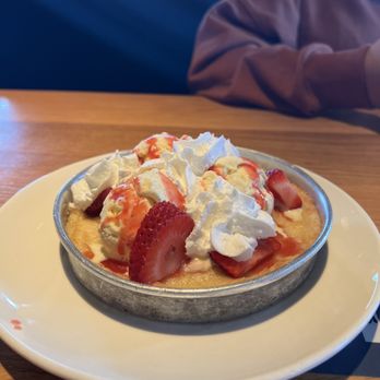 BJ's Restaurant & Brewhouse - Strawberry Shortcake Pizookie - New American Near Me - Cary, North Carolina BJ's Restaurant & Brewhouse - Strawberry Shortcake Pizookie - New American Near Me - Cary, North Carolina