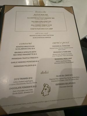 Menu photo 7 Zio's Las Vegas, NV