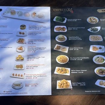Empress M - Lunch menu - Dim Sum Near Me - Napa, California