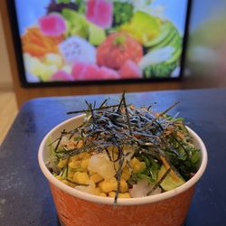 Poki One N Half - 4 scoop protein salad bowl.