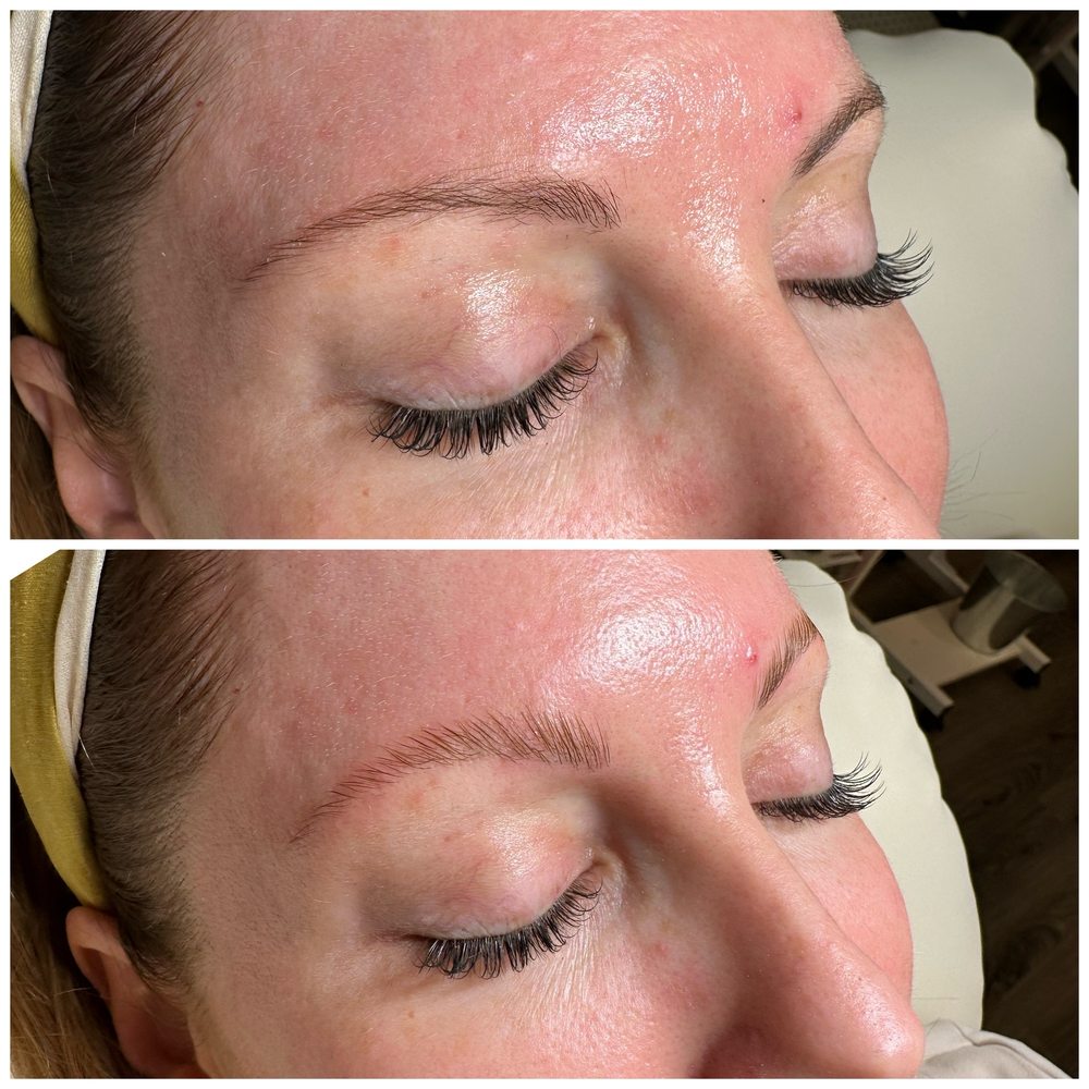Brow lamination and lashes done extension Brow lamination and lashes done extension