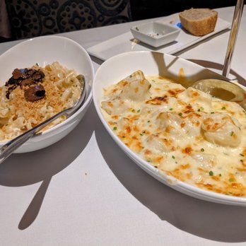 Eddie V's Prime Seafood - Two lovely sides: truffled mac and cheese and potatoes au gratin. The mac and cheese was so incredible, I still think about it. - Seafood Near Me - Troy, Michigan Eddie V's Prime Seafood - Two lovely sides: truffled mac and cheese and potatoes au gratin. The mac and cheese was so incredible, I still think about it. - Seafood Near Me - Troy, Michigan