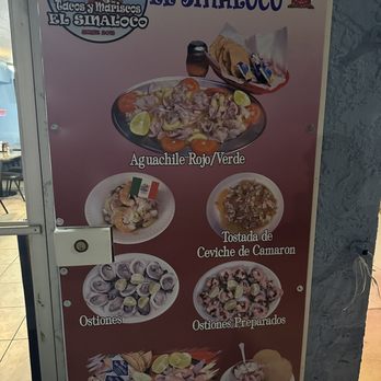 Taco's y Mariscos El Sinaloco - Door signs - Seafood Near Me - El Mirage, Arizona