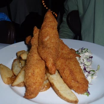 The Wharf - Fish & Chips w/ chitople slaw & parsley garlic steak fries - Seafood Near Me - Fort Bragg, California