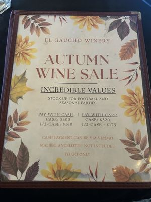Menu photo 1 El Gaucho Winery Spicewood, TX