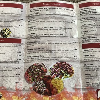 Afghan Kababs & Grill - Menu1 - Halal Near Me - Allentown, Pennsylvania