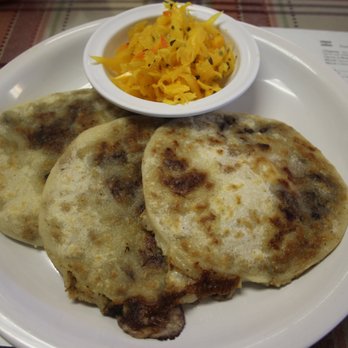 Mi Carnal Restaurant - 3 Papusas, to the order, with pickled cabbage/peppers/carrots to top it - Mexican Near Me - Saint Augustine, Florida