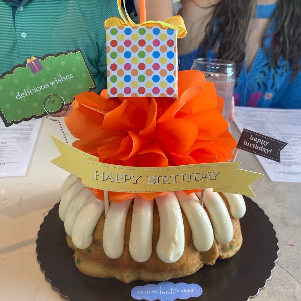 8 inch Birthday Bundt - confetti cake, buttercream frosting