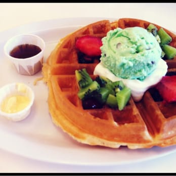 Happiness Cafe - Waffle topped with ice cream.. - Ice Cream & Frozen Yogurt Near Me - San Jose, California