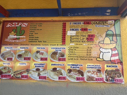 Menu photo 5 Al's Ricos Tacos Fresno, CA