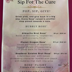 The Powder Room Champagne Bar & Restaurant - Rosé Menu