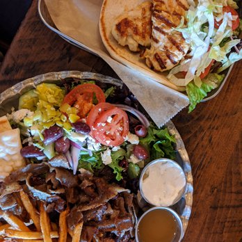 Olive & Lamb - Gyro platter on bottom and chicken pita on top @sweets_andspice - Mediterranean Near Me - Minneapolis, Minnesota Olive & Lamb - Gyro platter on bottom and chicken pita on top @sweets_andspice - Mediterranean Near Me - Minneapolis, Minnesota