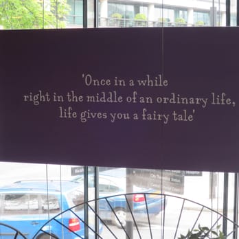 The Fable - Large plaque with lovely quote, above open dining area - a running fairy tale theme of this beautiful wine bar - Cocktail Bars Near Me - London, XGL The Fable - Large plaque with lovely quote, above open dining area - a running fairy tale theme of this beautiful wine bar - Cocktail Bars Near Me - London, XGL