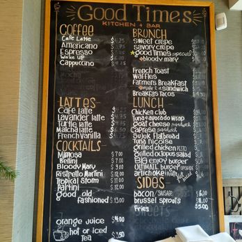 Good Times Kitchen + Bar - Menu - Cocktail Bars Near Me - Houston, Texas