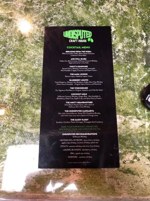 Menu photo 1 Undisputed Craft House El Paso, TX Menu photo 1 Undisputed Craft House El Paso, TX