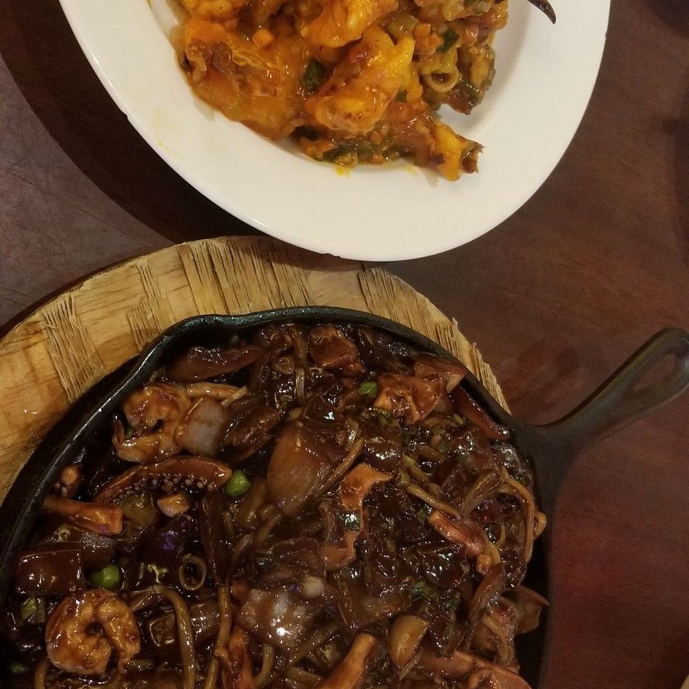 Hyo Dong Gak - Fried shrimp & noodle in brown sauce - Korean Near Me - New York, New York Hyo Dong Gak - Fried shrimp & noodle in brown sauce - Korean Near Me - New York, New York