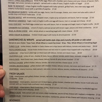 Bow Tie Café - Full picture of the brunch menu -- you're welcome yelpers. - Coffee & Tea Near Me - Cincinnati, Ohio Bow Tie Café - Full picture of the brunch menu -- you're welcome yelpers. - Coffee & Tea Near Me - Cincinnati, Ohio