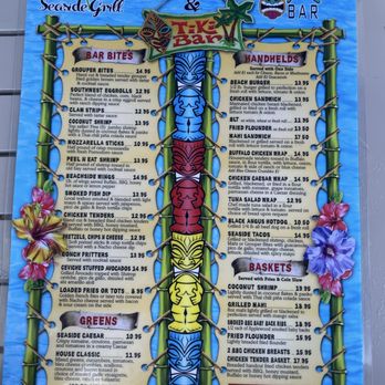Seaside Grill & Tiki Bar - Tiki bar menu - Seafood Near Me - Pompano Beach, Florida Seaside Grill & Tiki Bar - Tiki bar menu - Seafood Near Me - Pompano Beach, Florida