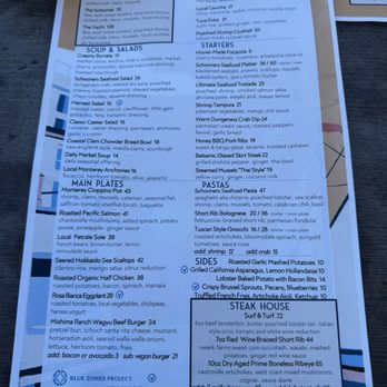 Schooners Monterey - dinner menu (a/o 06/19/25) - Seafood Near Me - Monterey, California Schooners Monterey - dinner menu (a/o 06/19/25) - Seafood Near Me - Monterey, California
