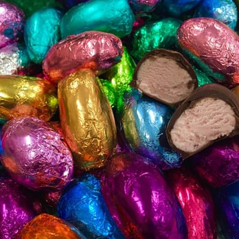 Snowflake Chocolates - 1 ounce cream foil eggs, delicious and beautiful! - Chocolatiers & Shops Near Me - South Burlington, Vermont Snowflake Chocolates - 1 ounce cream foil eggs, delicious and beautiful! - Chocolatiers & Shops Near Me - South Burlington, Vermont