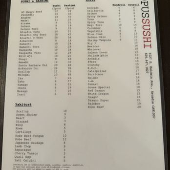 Opus Sushi - New Menu 3/26 - Japanese Near Me - Arcadia, California Opus Sushi - New Menu 3/26 - Japanese Near Me - Arcadia, California