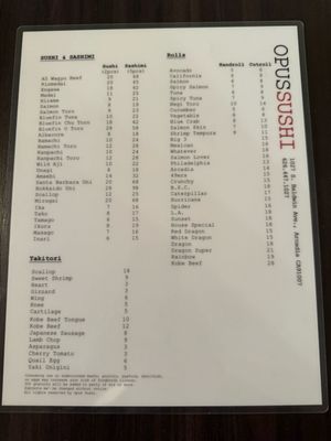 Menu photo 4 Opus Sushi Arcadia, CA Menu photo 4 Opus Sushi Arcadia, CA