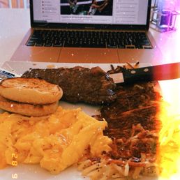 Steak & Eggs While Working