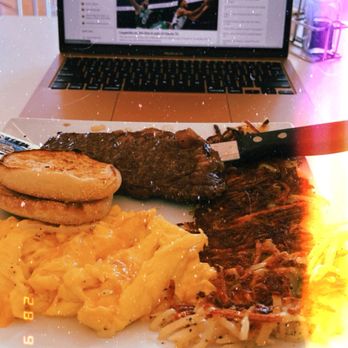 Scramble, a breakfast & lunch joint - Steak & Eggs While Working - Breakfast & Brunch Near Me - Phoenix, Arizona