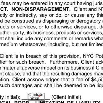 NYC Potty Training - Their non-disparagement section of the 15 page client agreement that is public on their website. - Educational Services Near Me NYC Potty Training - Their non-disparagement section of the 15 page client agreement that is public on their website. - Educational Services Near Me
