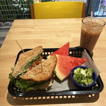Local Foods - Avocado BLT with Texas Watermelon & Cucumber Salad - Sandwiches Near Me - Austin, Texas Local Foods - Avocado BLT with Texas Watermelon & Cucumber Salad - Sandwiches Near Me - Austin, Texas