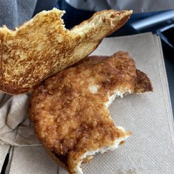 McDonald's - Chicken and bun. No cheese.