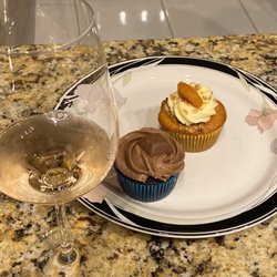 Cupcakes and wine.
