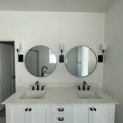 Fresno Shower Door - 30" Black Framed Mirrors
