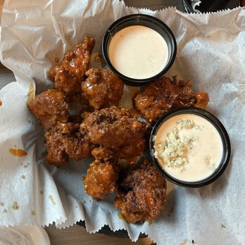 Wood & Iron - Boneless buffalo wings with ranch & bleu cheese - American Near Me - Arlington, Virginia Wood & Iron - Boneless buffalo wings with ranch & bleu cheese - American Near Me - Arlington, Virginia