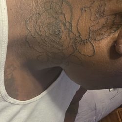 This is the unfinished tattoo work that JAY a black tattoo artist didn't finish