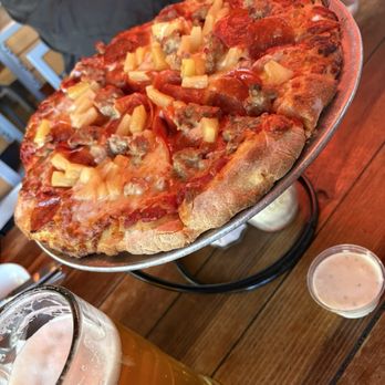 Saucy Mama's - Medium pepperoni , sausage and pineapple - Pizza Near Me - Big Bear Lake, California Saucy Mama's - Medium pepperoni , sausage and pineapple - Pizza Near Me - Big Bear Lake, California